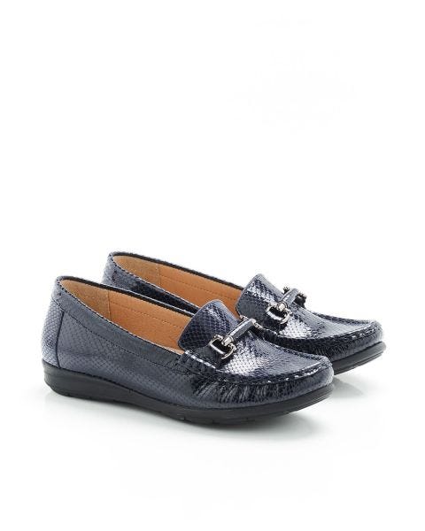 Mocassins vernis aspect python