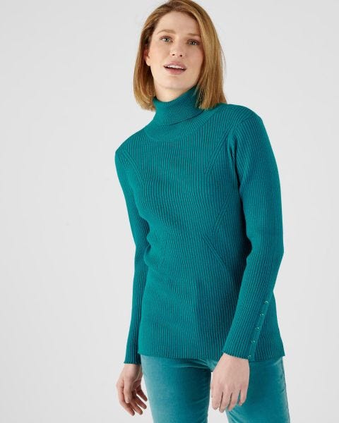 Pull col roulé fibres viscose Lenzing(TM) EcoVero(TM)