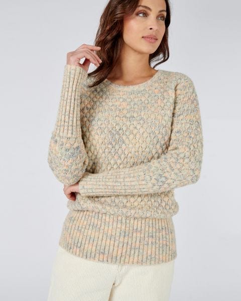 Pull maille multicolore