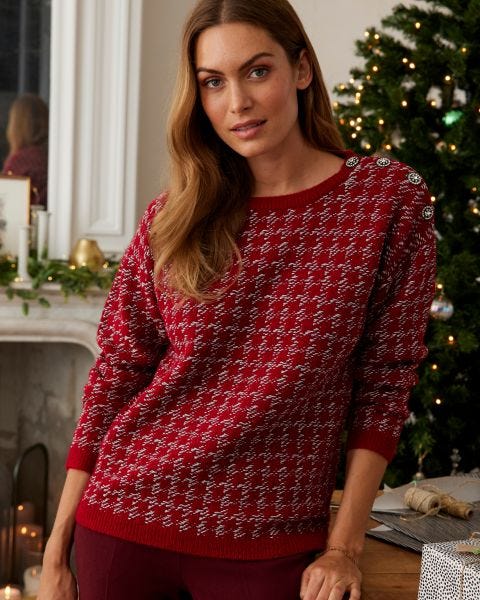 Pull maille jacquard