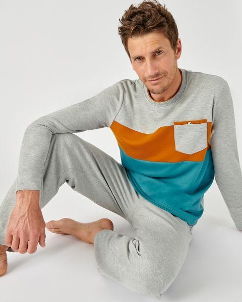 Pyjama maille interlock chaude et fluide