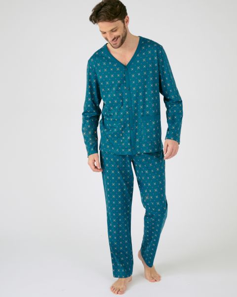 Pyjama boutonné maille jersey pur coton