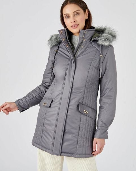 Parka Thermolactyl à piqûres fantaisie