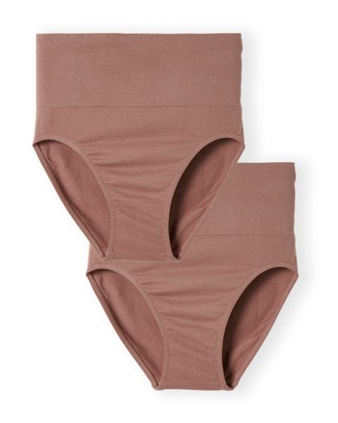 Lot de 2 culottes sans couture taille haute effet ventre plat 