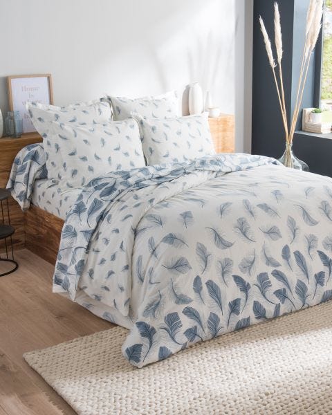 Housse de couette Plume flanelle pur coton