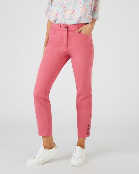 Pantalon 7/8ème boutons bas de jambes