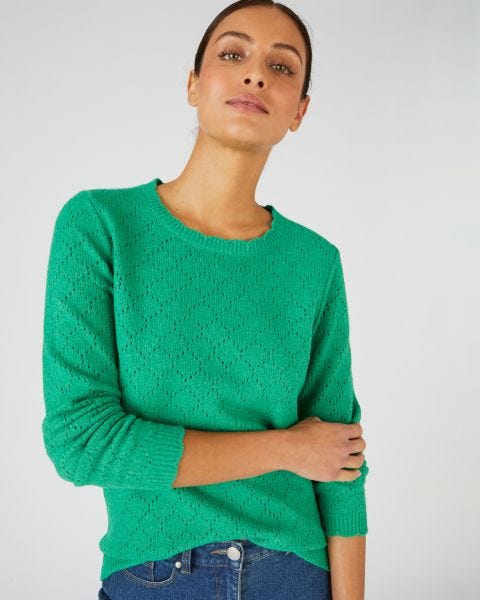 Pull maille ajourée