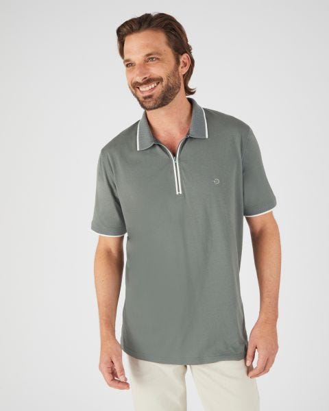 Polo manches courtes à col zippé Climatyl