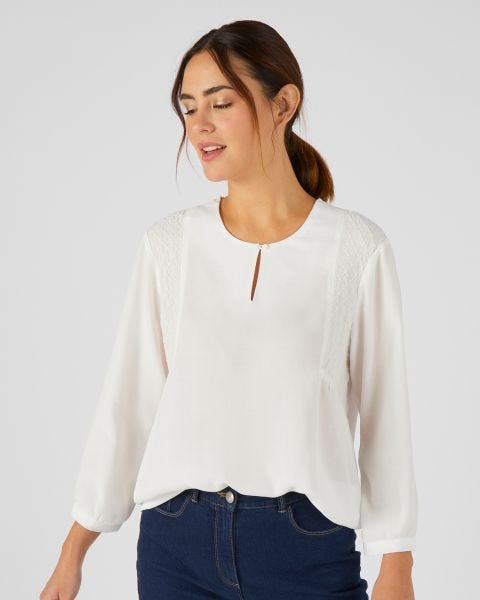 Blouse fluide brodée