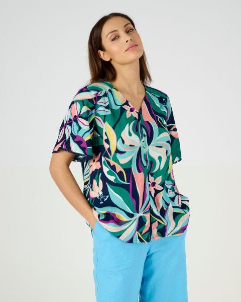 Chemisier crépon *fibres pure viscose Lenzing(TM) EcoVero(TM)