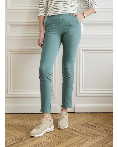 Pantalon bi-stretch effet ventre plat