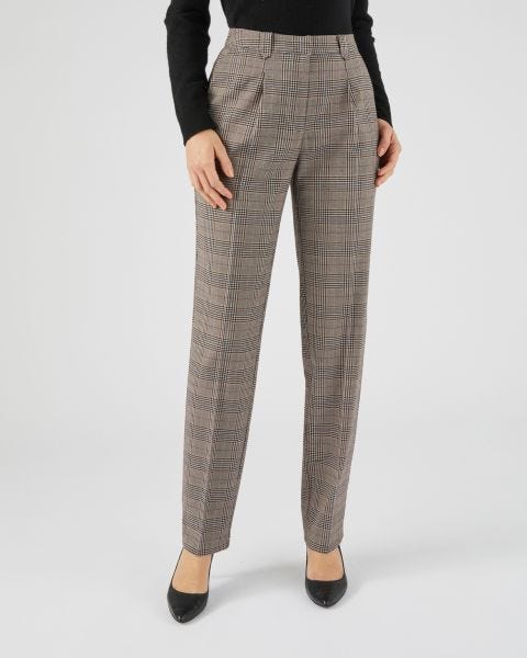 Pantalon large à carreaux
