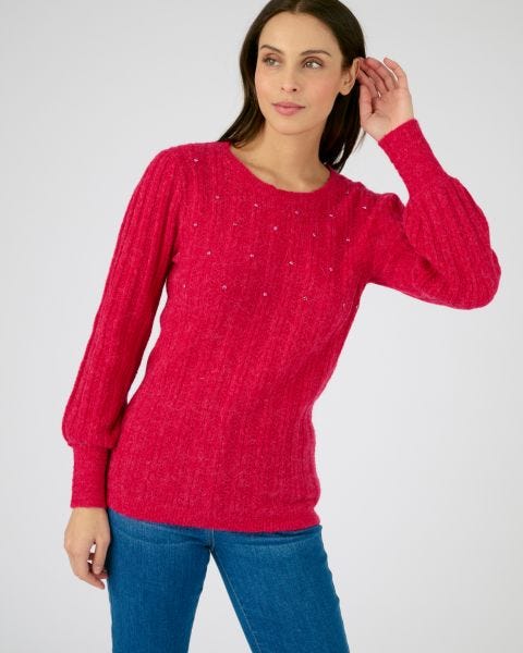 Pull mélange alpaga à strass