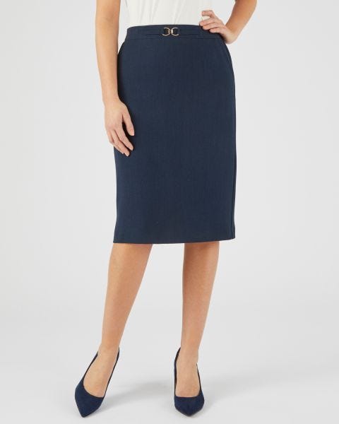 Jupe droite boucle fantaisie