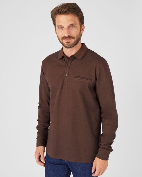 Polo manches longues jersey