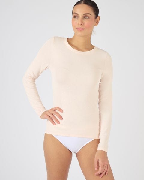 T-shirt fine côte Thermolactyl Sensitive, col rond