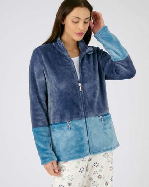 Gilet polaire zippé bicolore