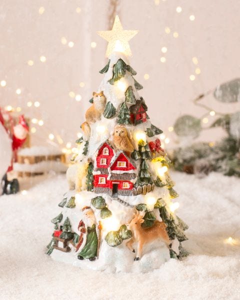 Sapin scène de Noël lumineux