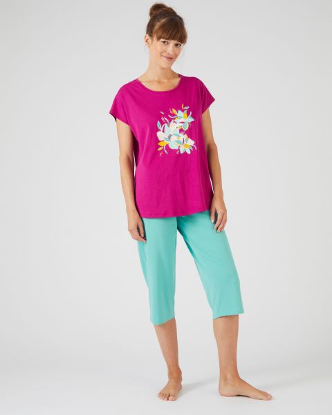Tee-shirt de pyjama pur coton peigné