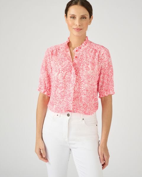 Chemisier fantaisie volantée