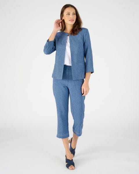 Veste courte tissu texturé