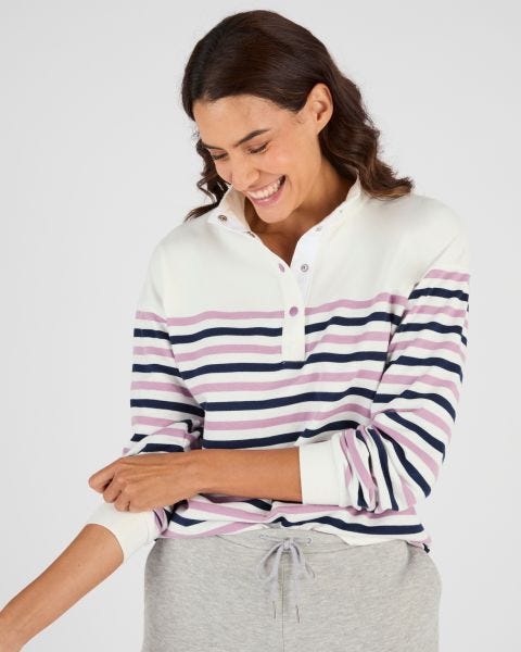 Sweat-shirt esprit marinière