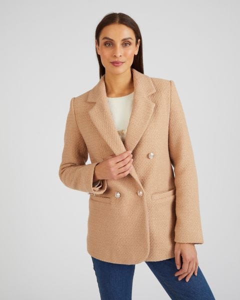 Veste croisée boutonnée