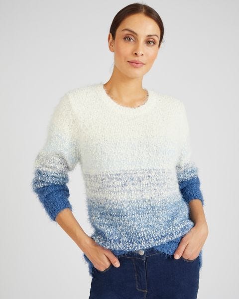 Pull en maille poilue