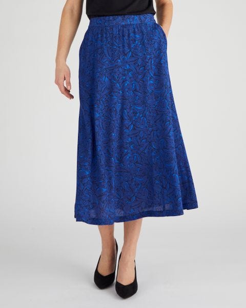 Jupe à volants pure viscose