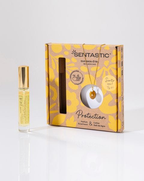 Coffret Sentastic parfum et collier pierre naturelle