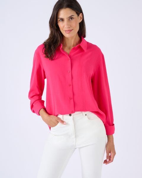 Chemisier uni tissu gaufré