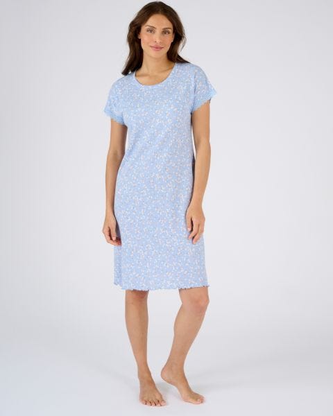 Chemise de nuit en maille pointelle