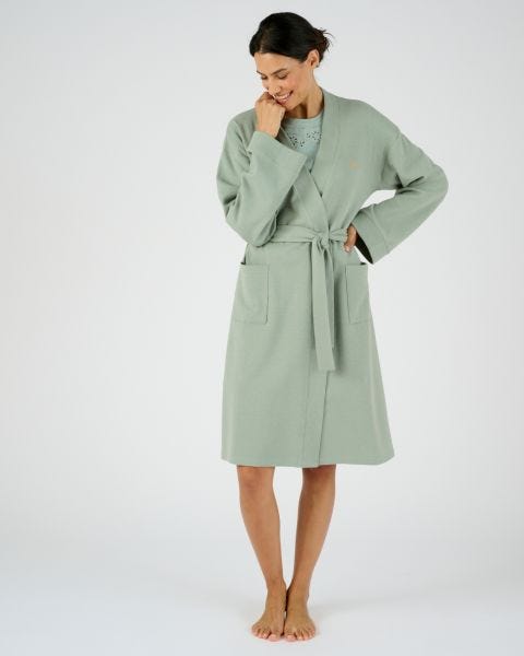 Robe de chambre en maille nid d'abeille