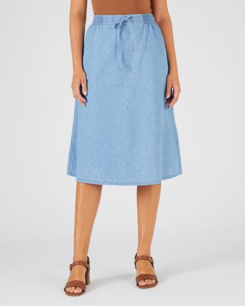 Jupe tissu chambray