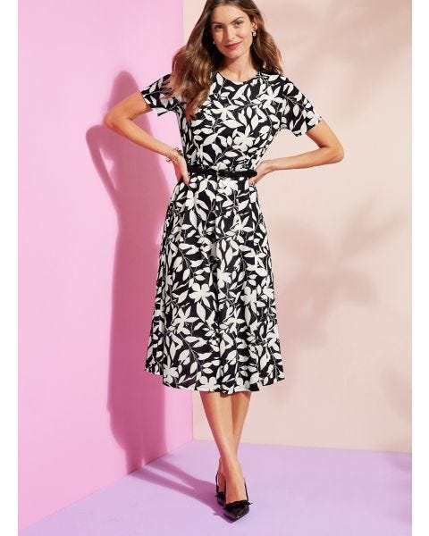 Robe maille crêpe stretch