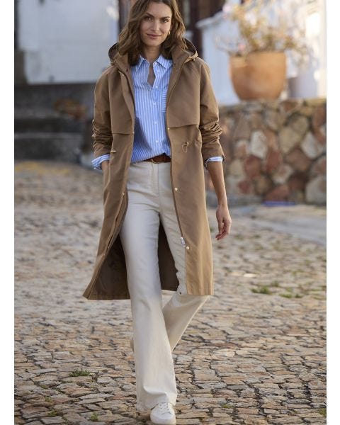 Parka longue esprit trench