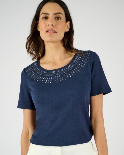 T-shirt détail bijoux