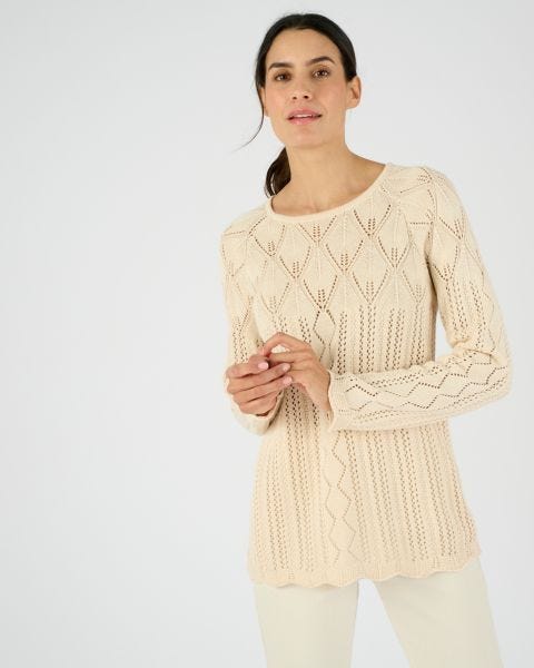 Pull maille ajourée