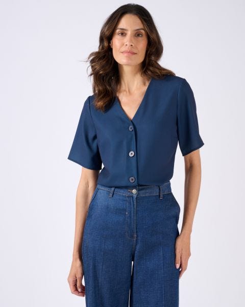 Blouse en crêpe