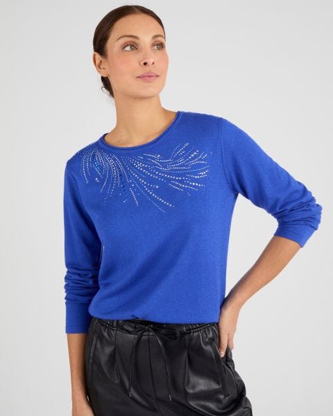 Pull maille fine à clous