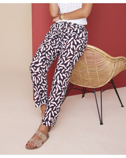Pantalon 7/8ème crépon