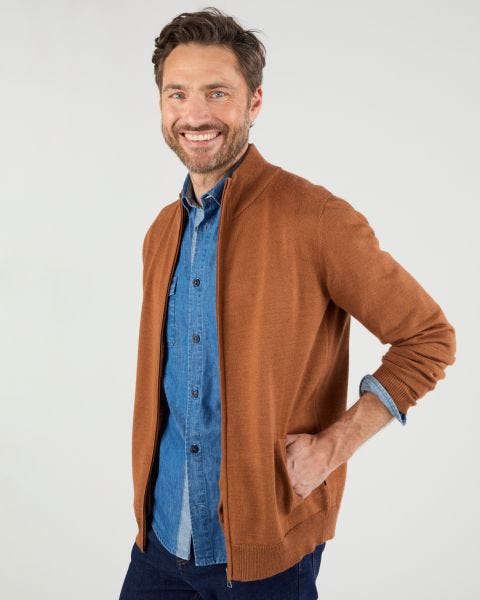Gilet zippé col montant