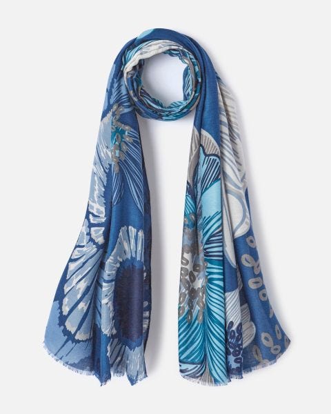 Foulard motif grandes fleurs