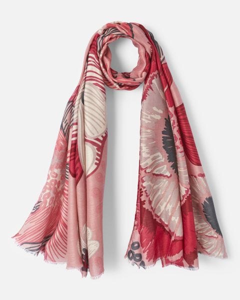 Foulard motif grandes fleurs