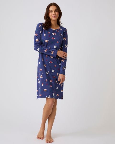 Chemise de nuit de Noël en maille jersey pur coton peigné