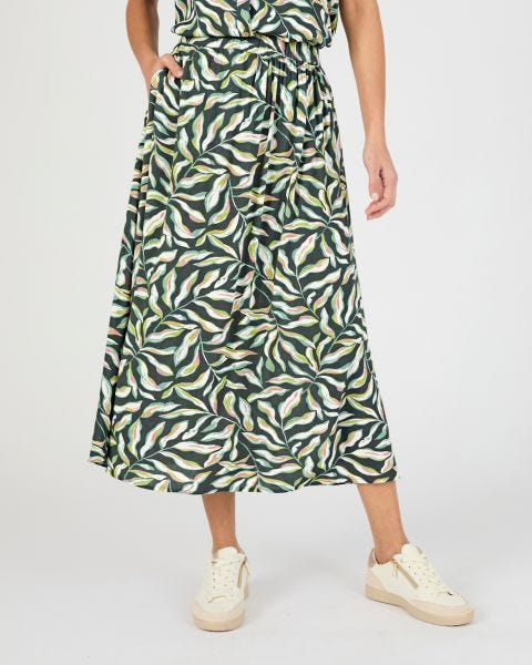 Jupe crépon imprimé enfilable