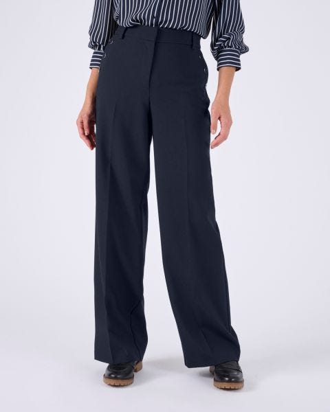 Pantalon large effet pont