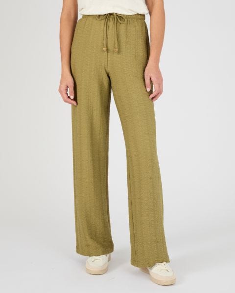 Pantalon enfilable maille jacquard effet froissé