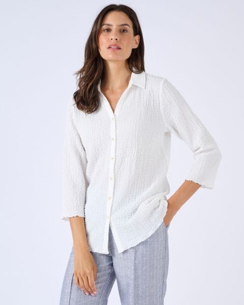Chemisier en maille reliefée