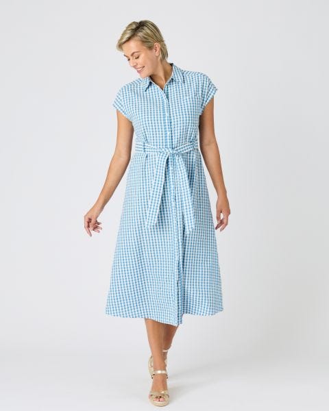 Robe-chemise tissu gaufré